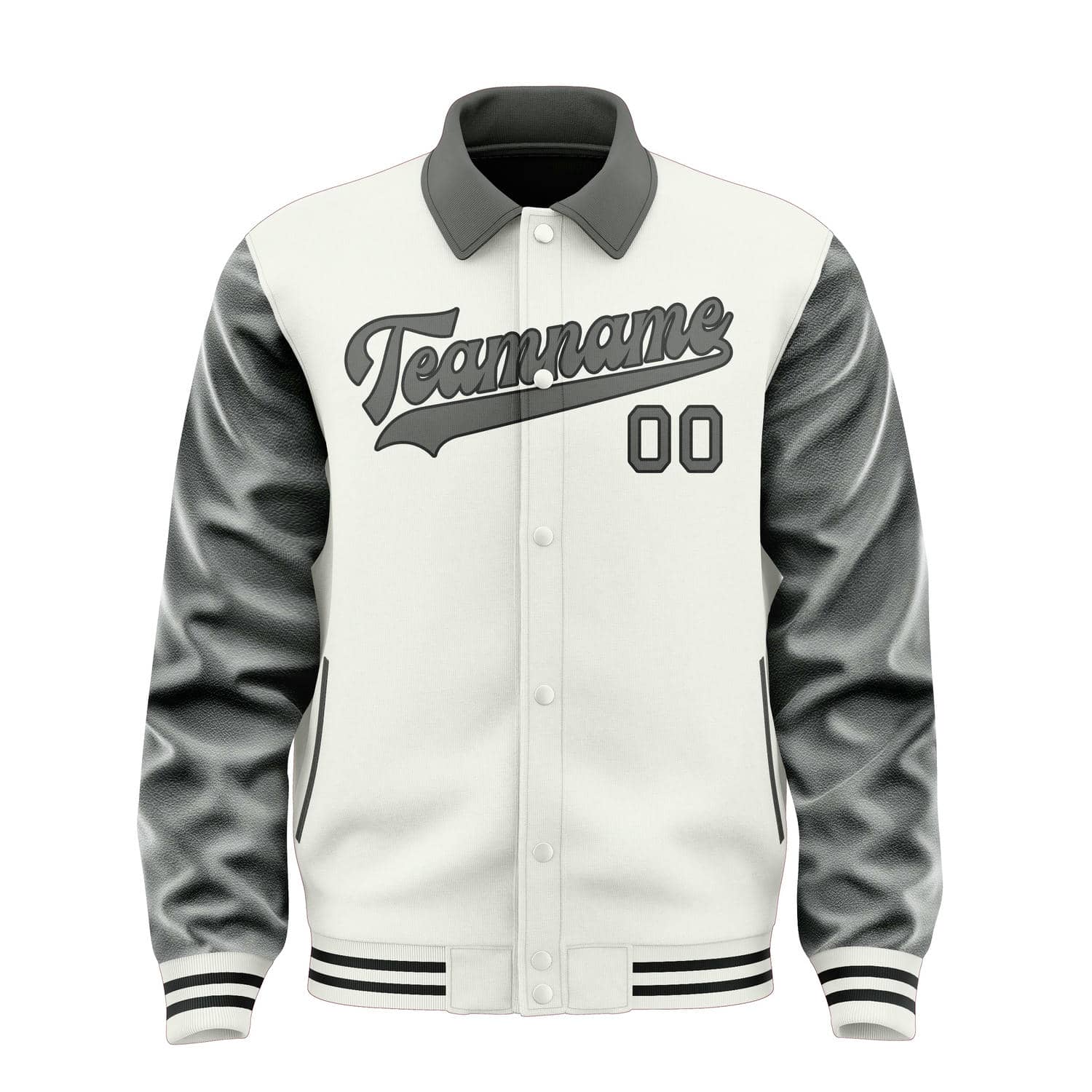 Maßgeschneidertes Weiß Dunkelgrau Jacke