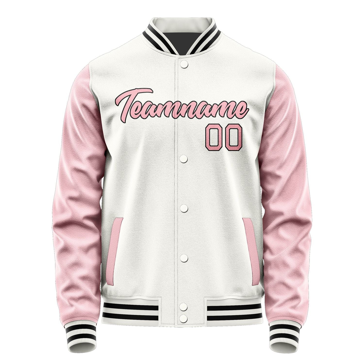 Maßgeschneidertes Weiß Rosa Jacke Ja1818211817B21721