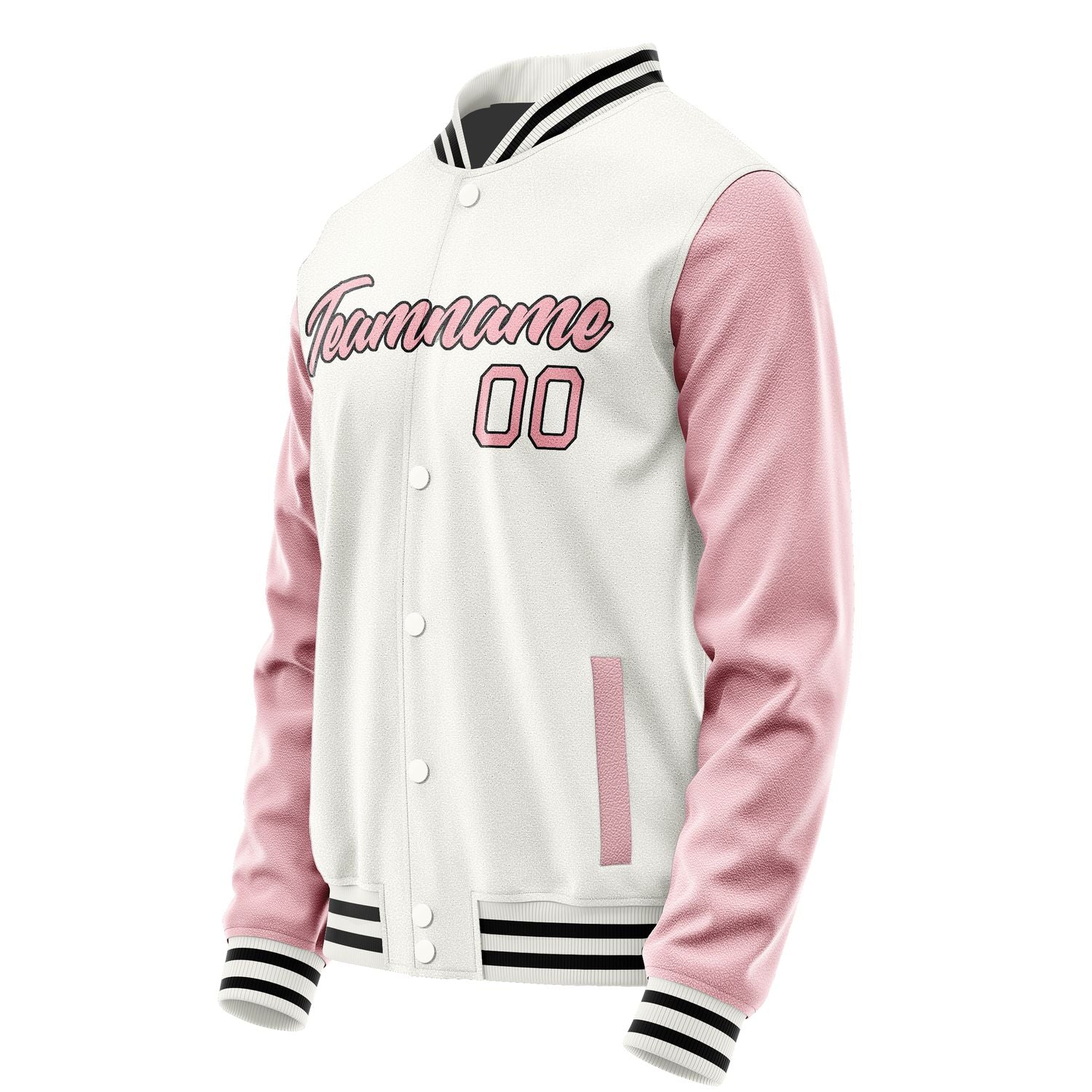 Maßgeschneidertes Weiß Rosa Jacke Ja1818211817B21721