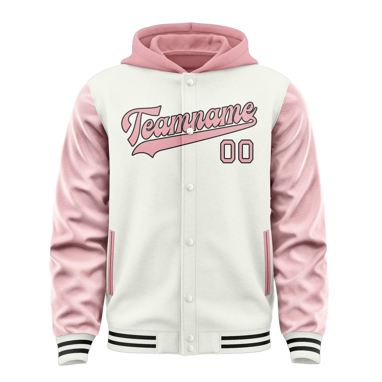 Maßgeschneidertes Weiß Rosa Jacke