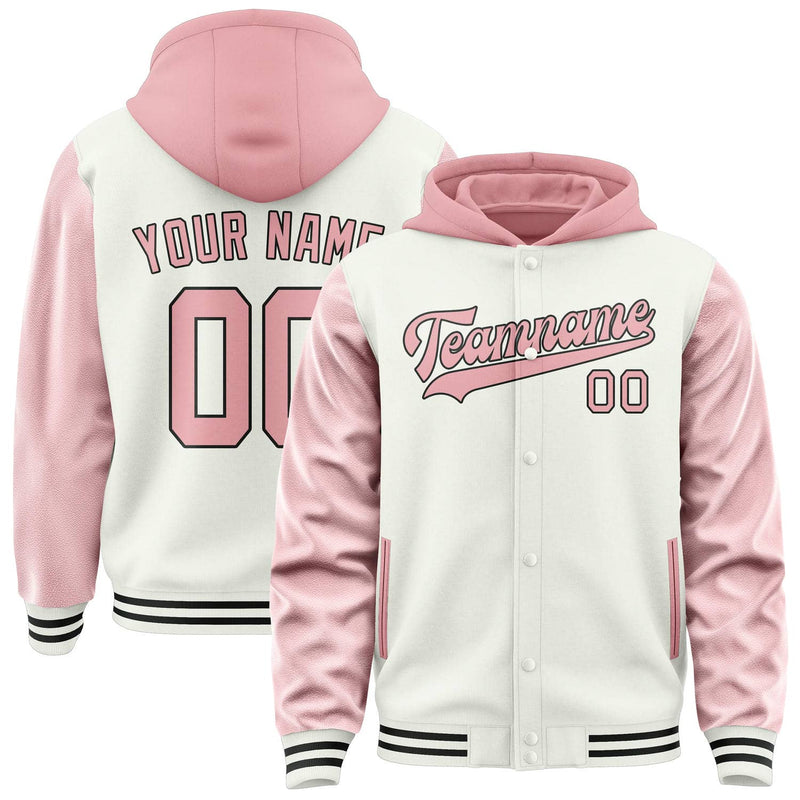 Maßgeschneidertes Weiß Rosa Jacke JA181821181717212117