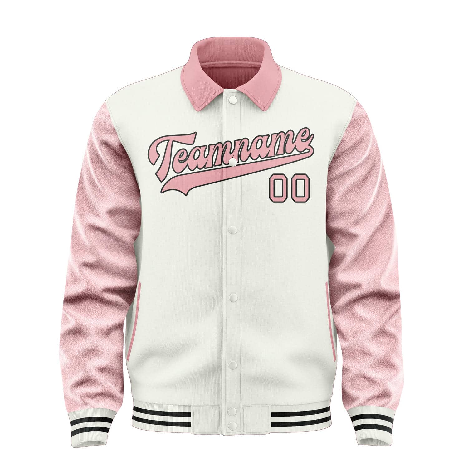 Maßgeschneidertes Weiß Rosa Jacke