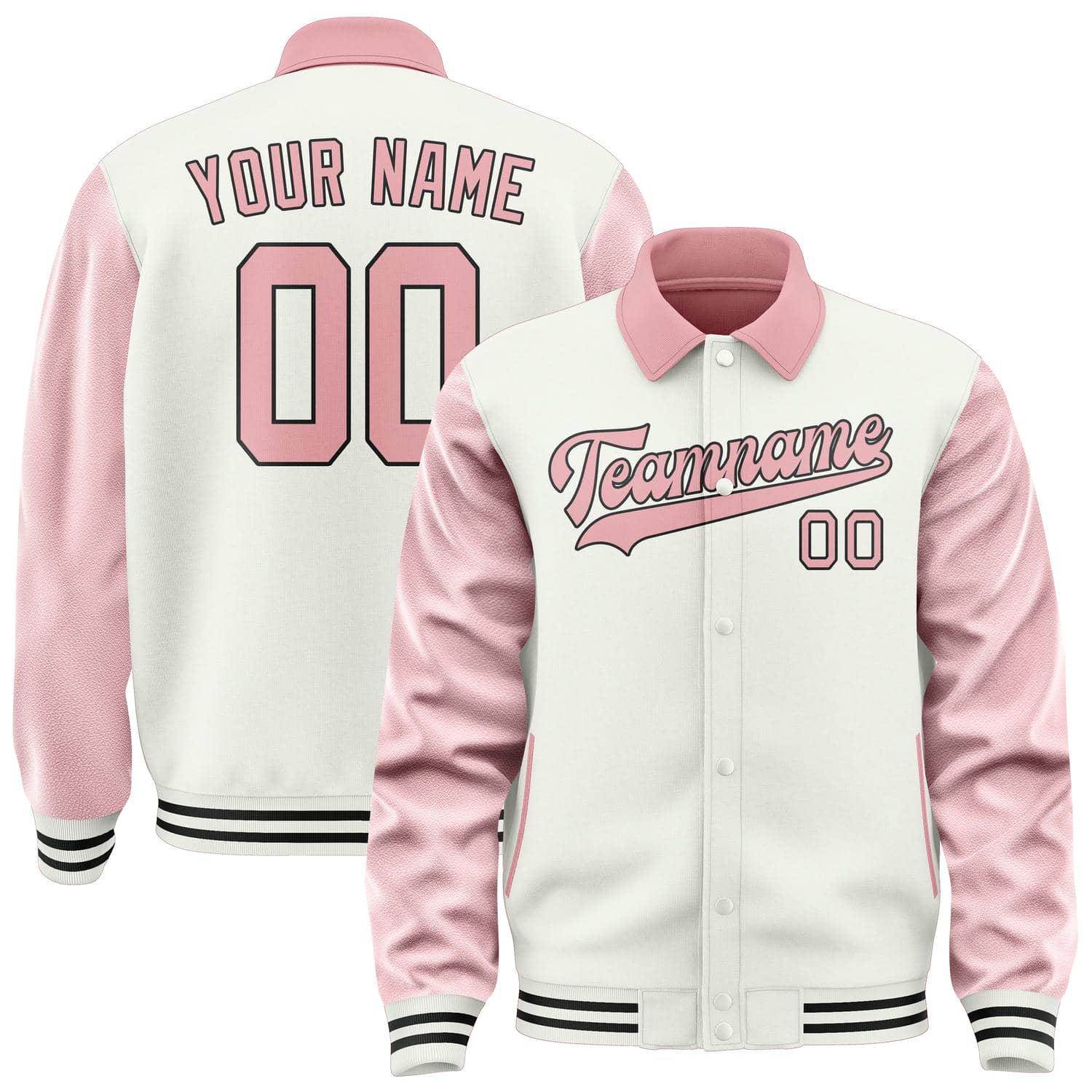 Maßgeschneidertes Weiß Rosa Jacke JA181821181717212117