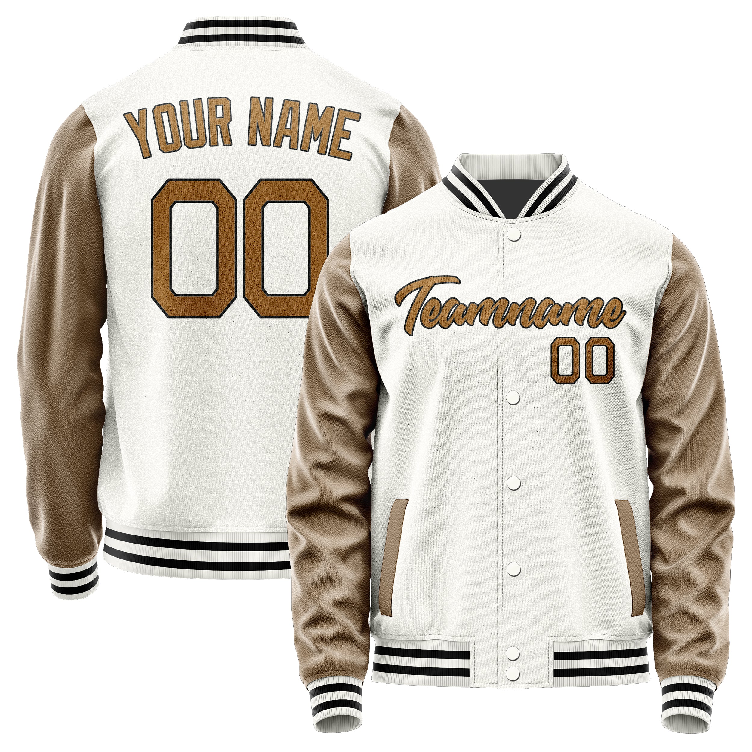 Maßgeschneidertes Weiß Khaki Jacke Ja1818221817B21722