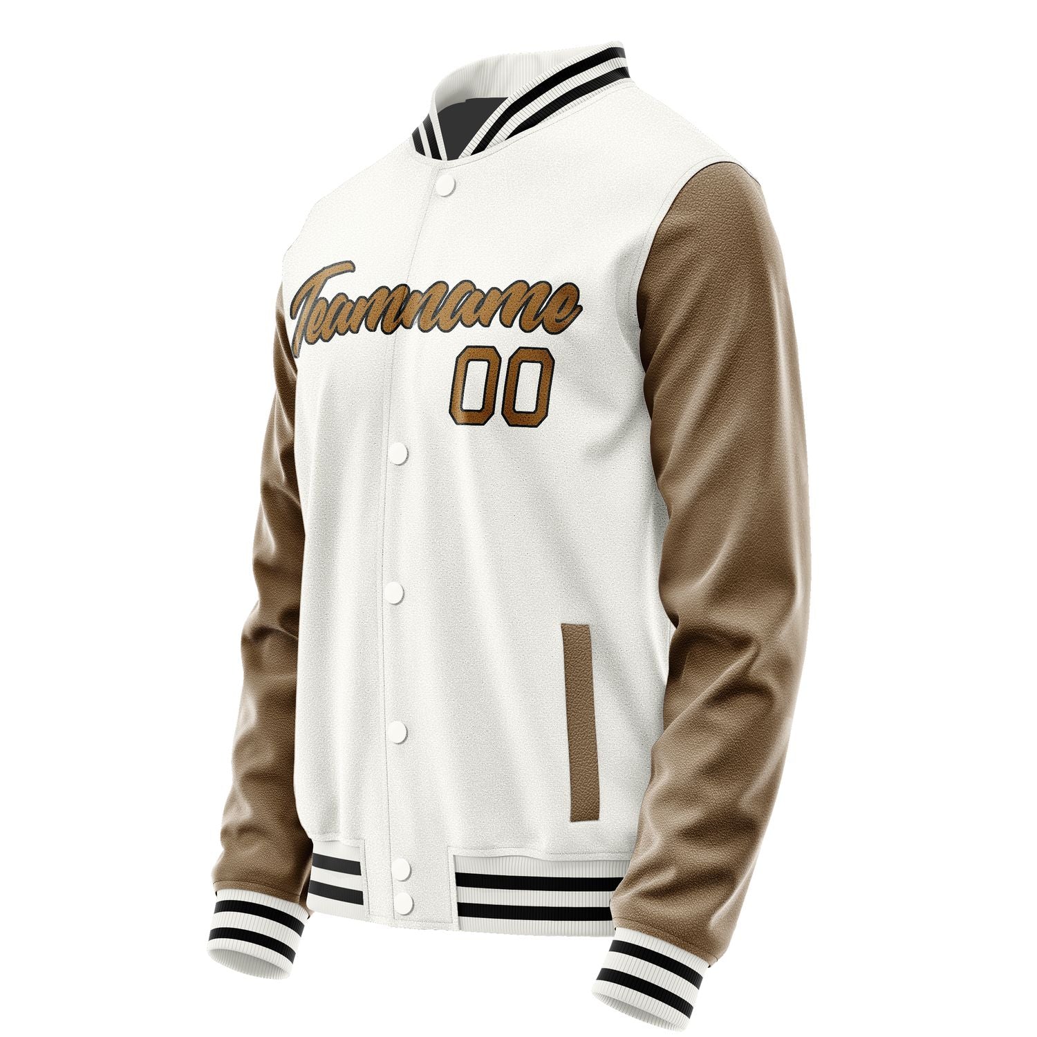 Maßgeschneidertes Weiß Khaki Jacke Ja1818221817B21722