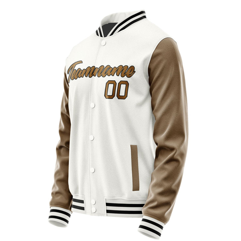 Maßgeschneidertes Weiß Khaki Jacke Ja1818221817B21722