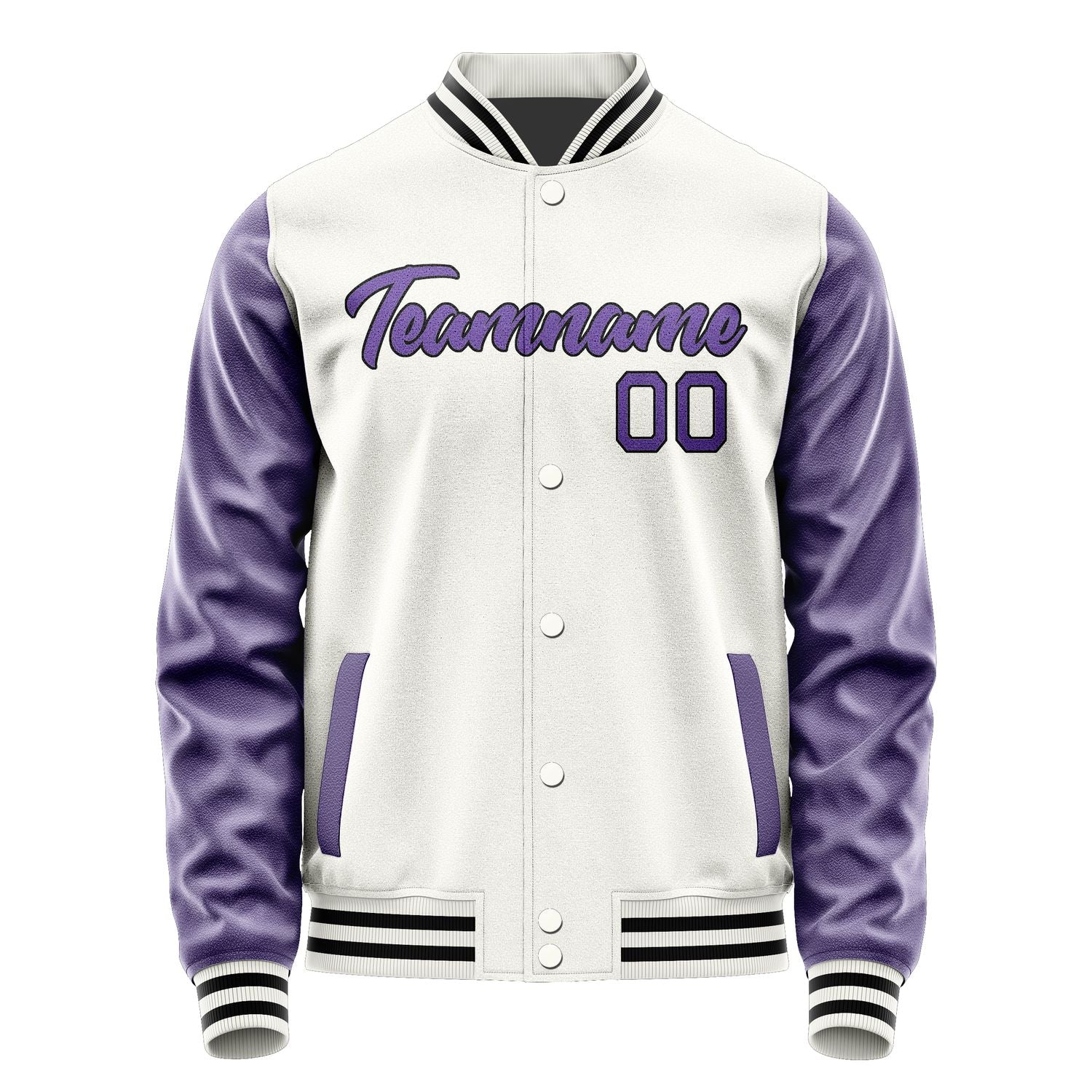 Maßgeschneidertes Weiß Lavendel Jacke Ja1818231817B21723
