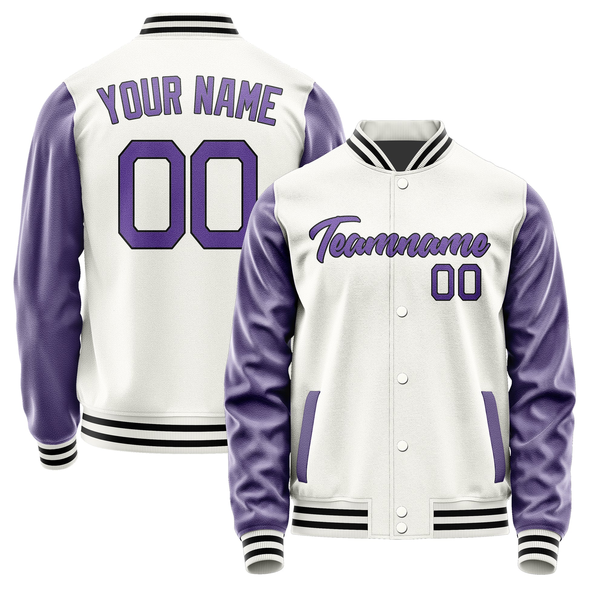 Maßgeschneidertes Weiß Lavendel Jacke Ja1818231817B21723