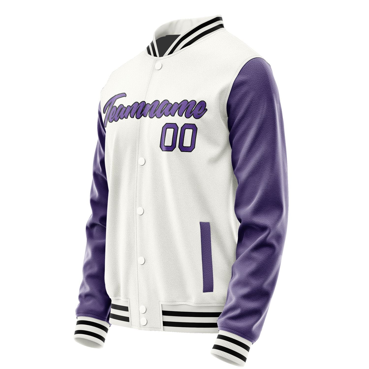 Maßgeschneidertes Weiß Lavendel Jacke Ja1818231817B21723