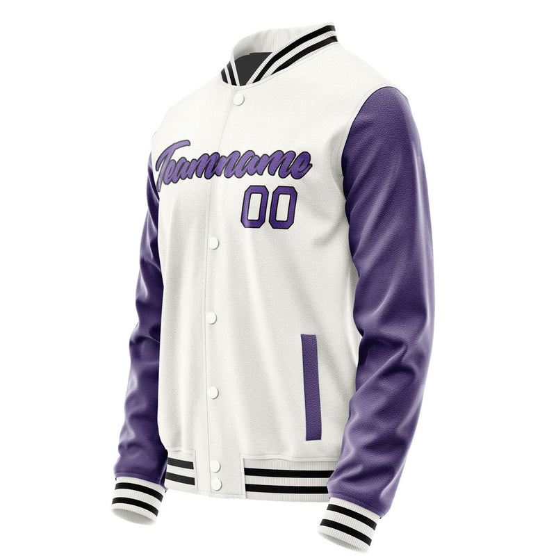 Maßgeschneidertes Weiß Lavendel Jacke Ja1818231817B21723