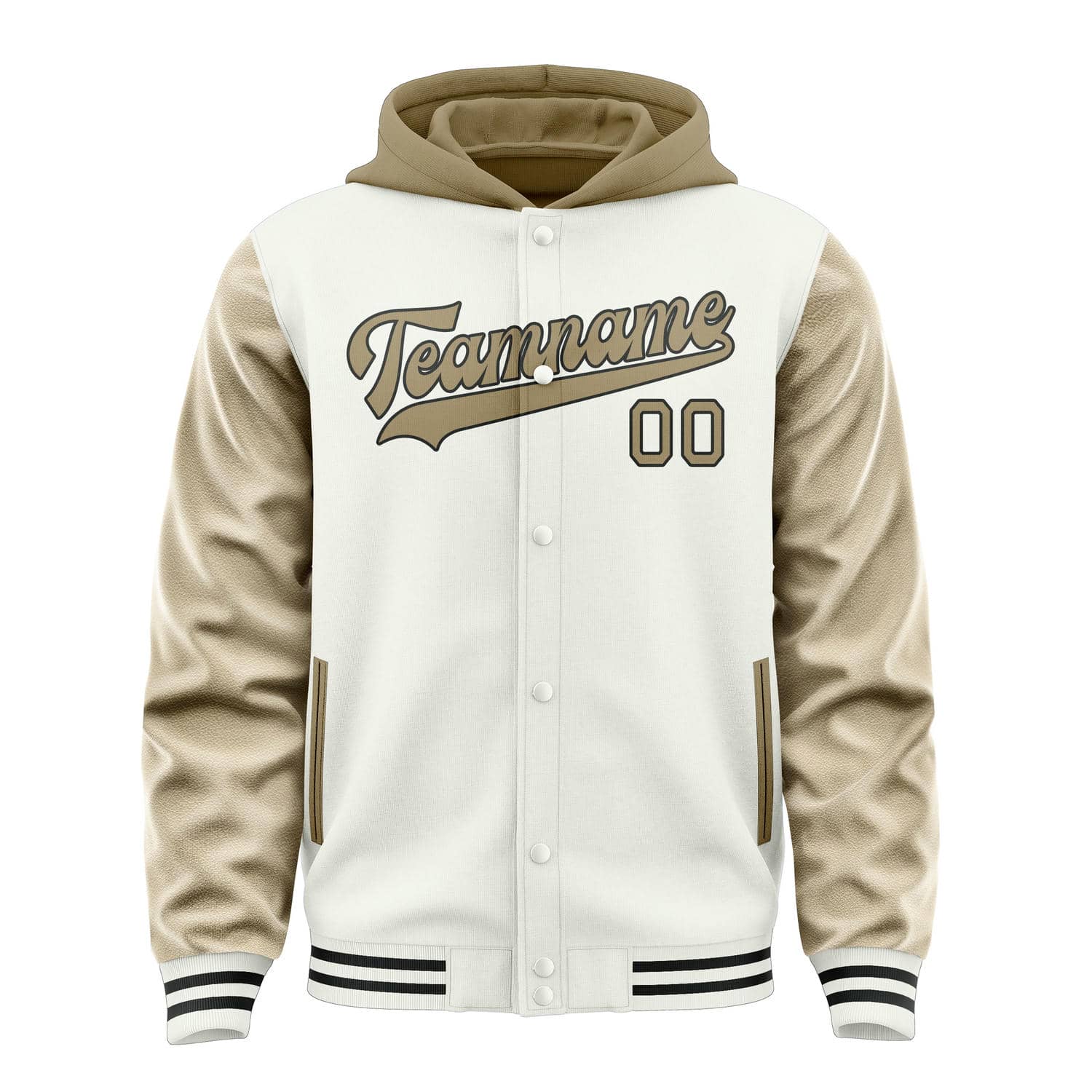 Maßgeschneidertes Weiß Hellkhaki Jacke