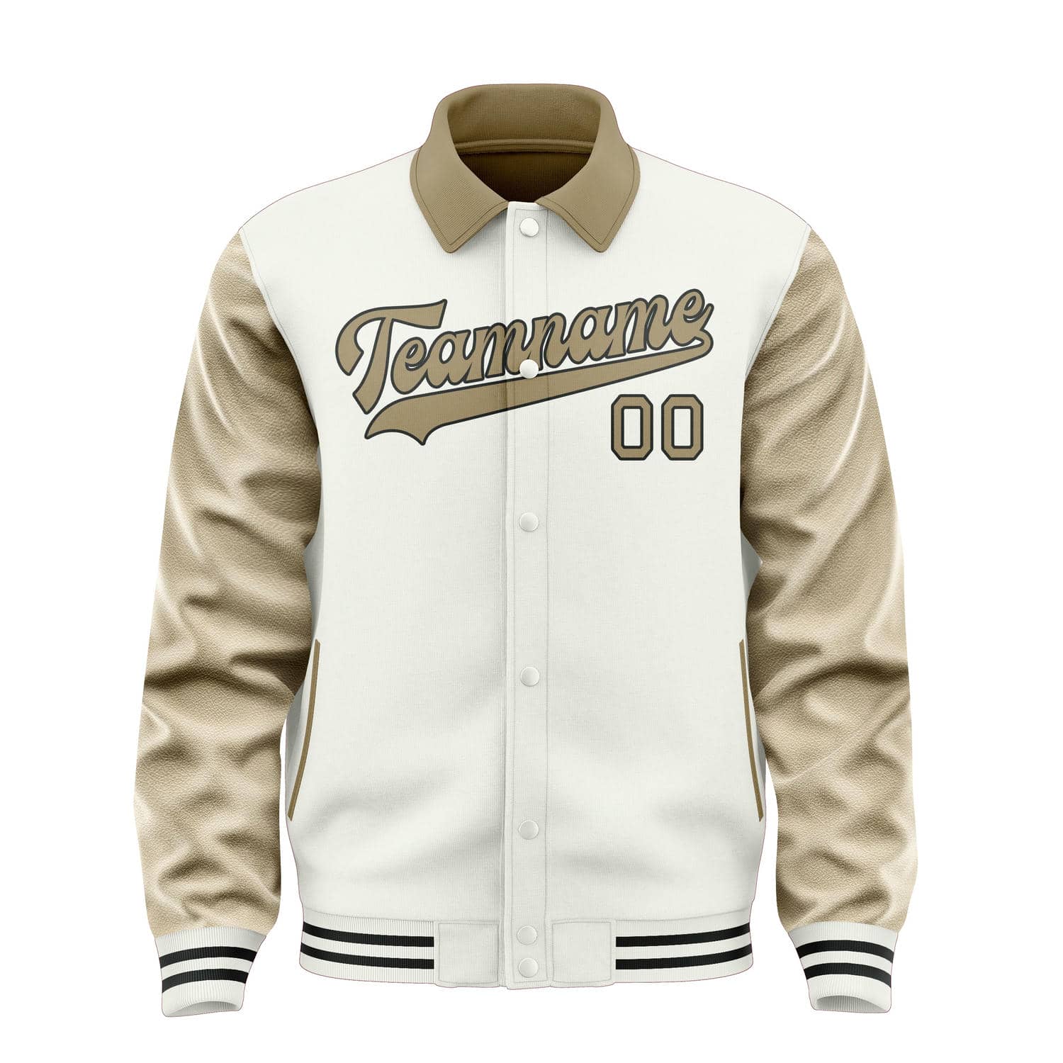 Maßgeschneidertes Weiß Hellkhaki Jacke