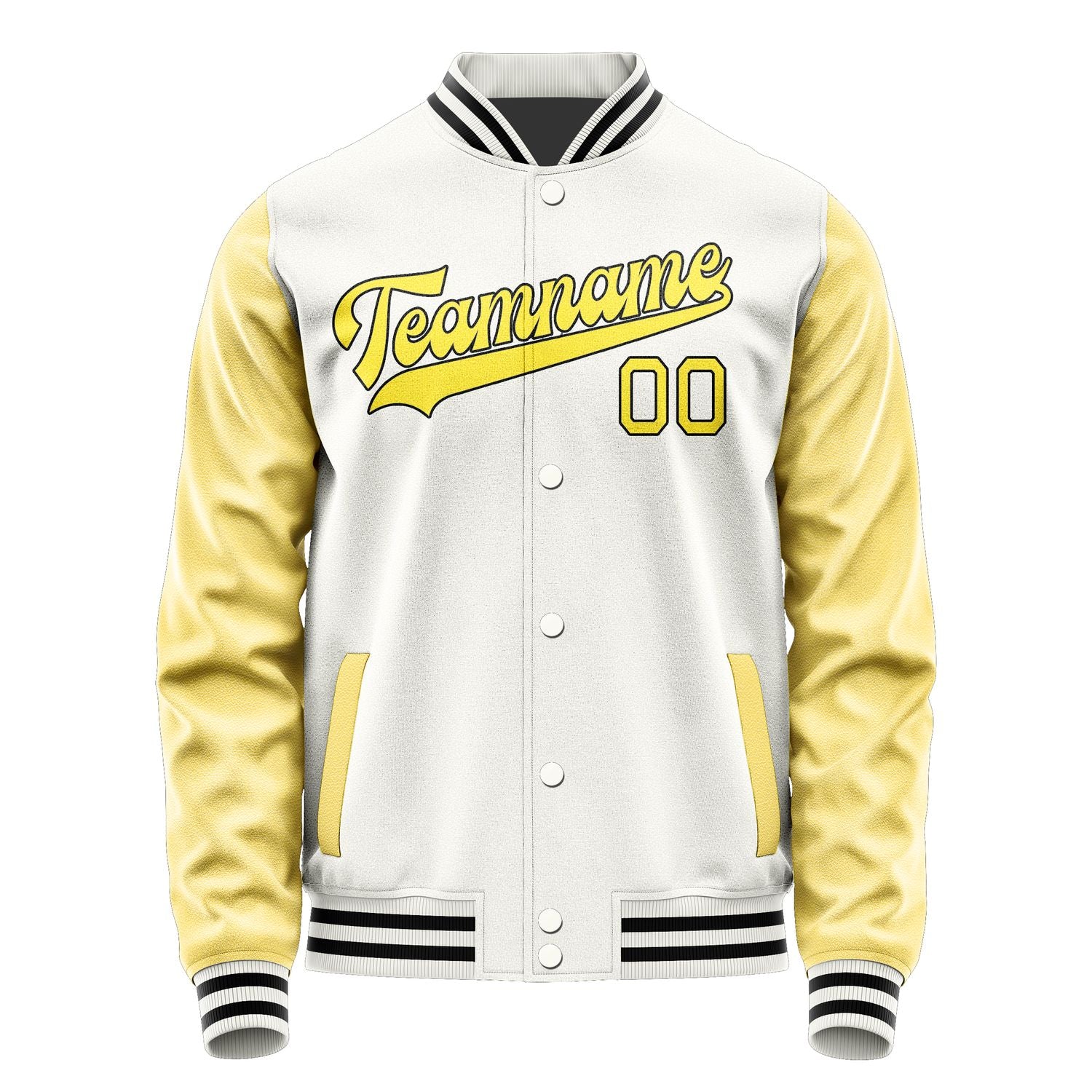 Maßgeschneidertes Weiß Blassgelb Jacke JA1818261817B31726