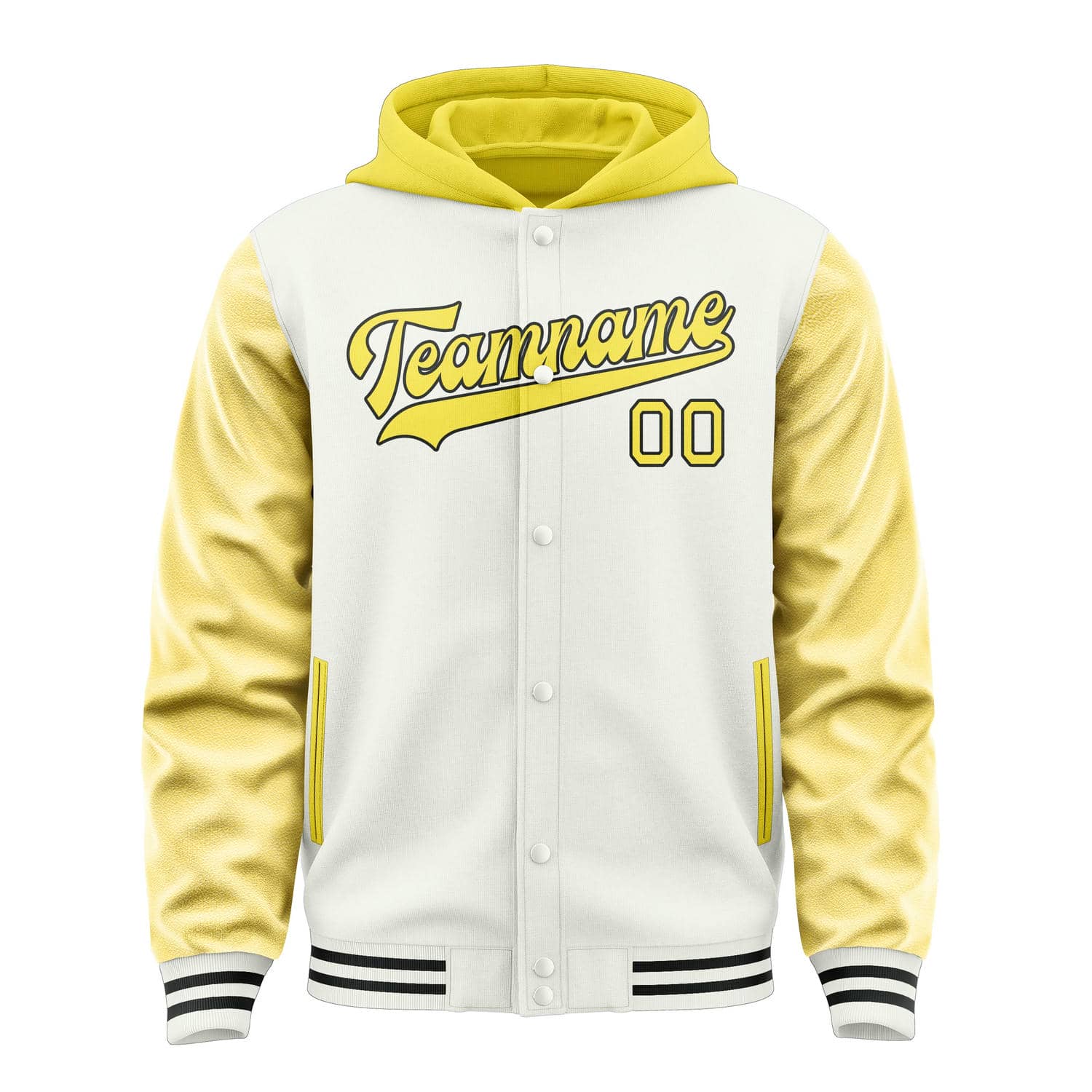 Maßgeschneidertes Weiß Blassgelb Jacke