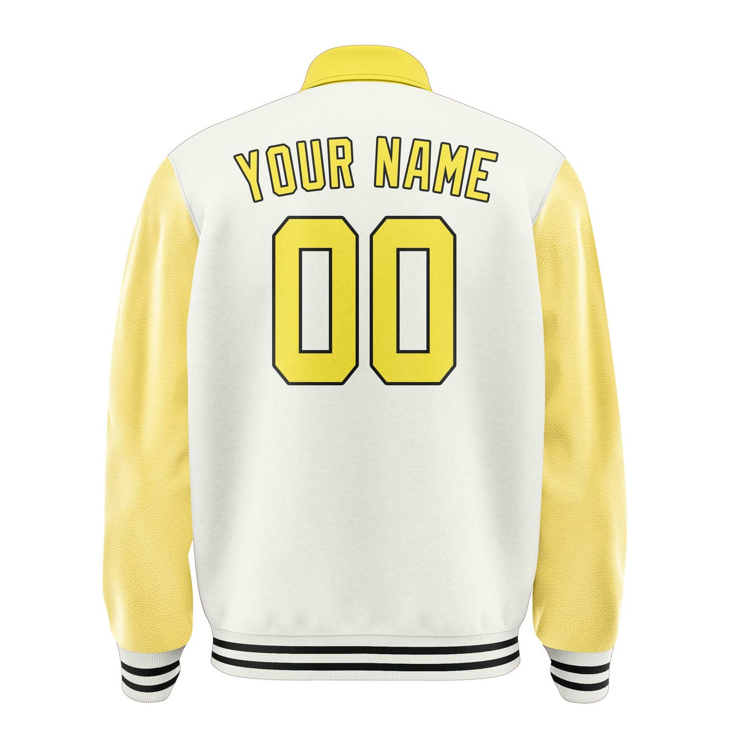 Maßgeschneidertes Weiß Blassgelb Jacke