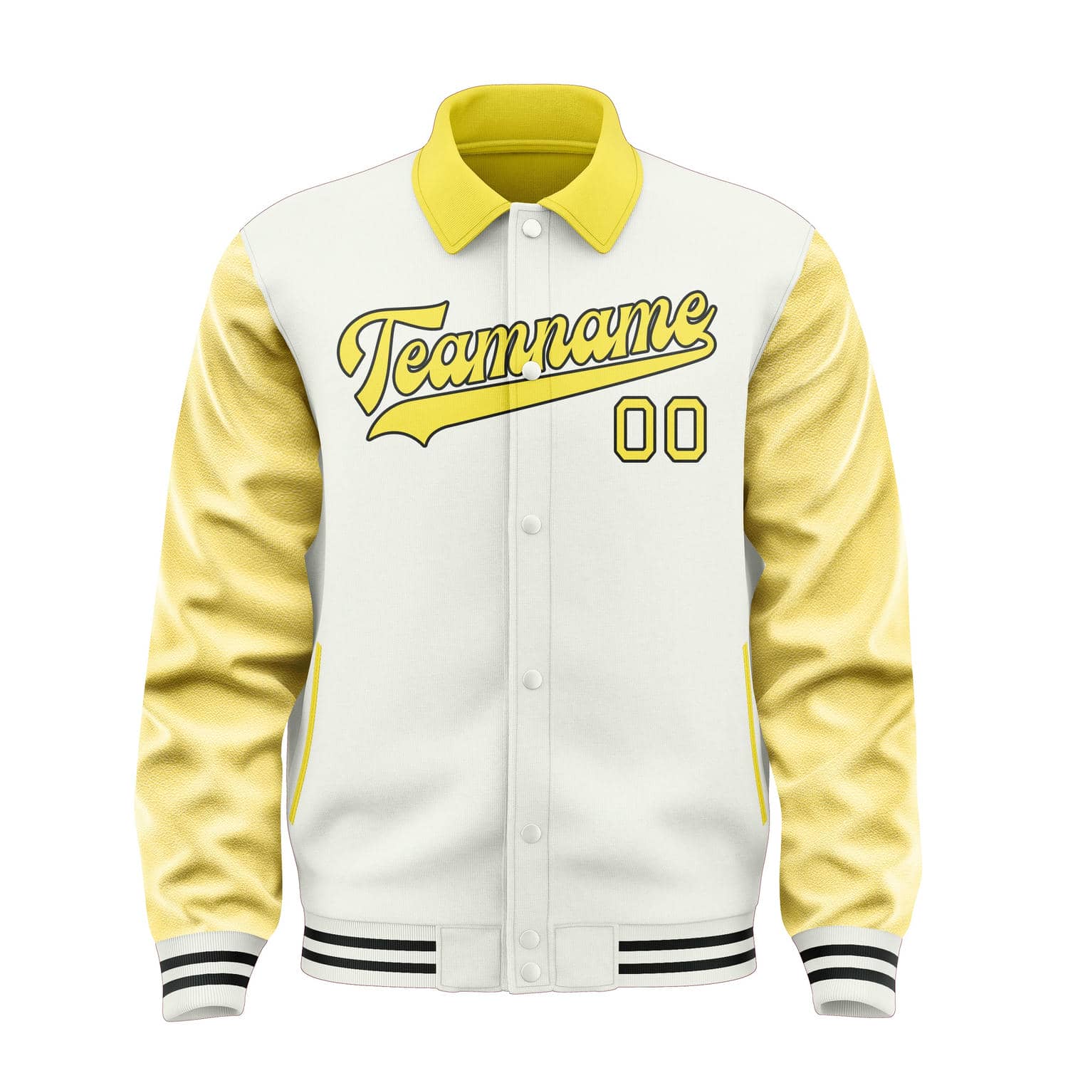 Maßgeschneidertes Weiß Blassgelb Jacke