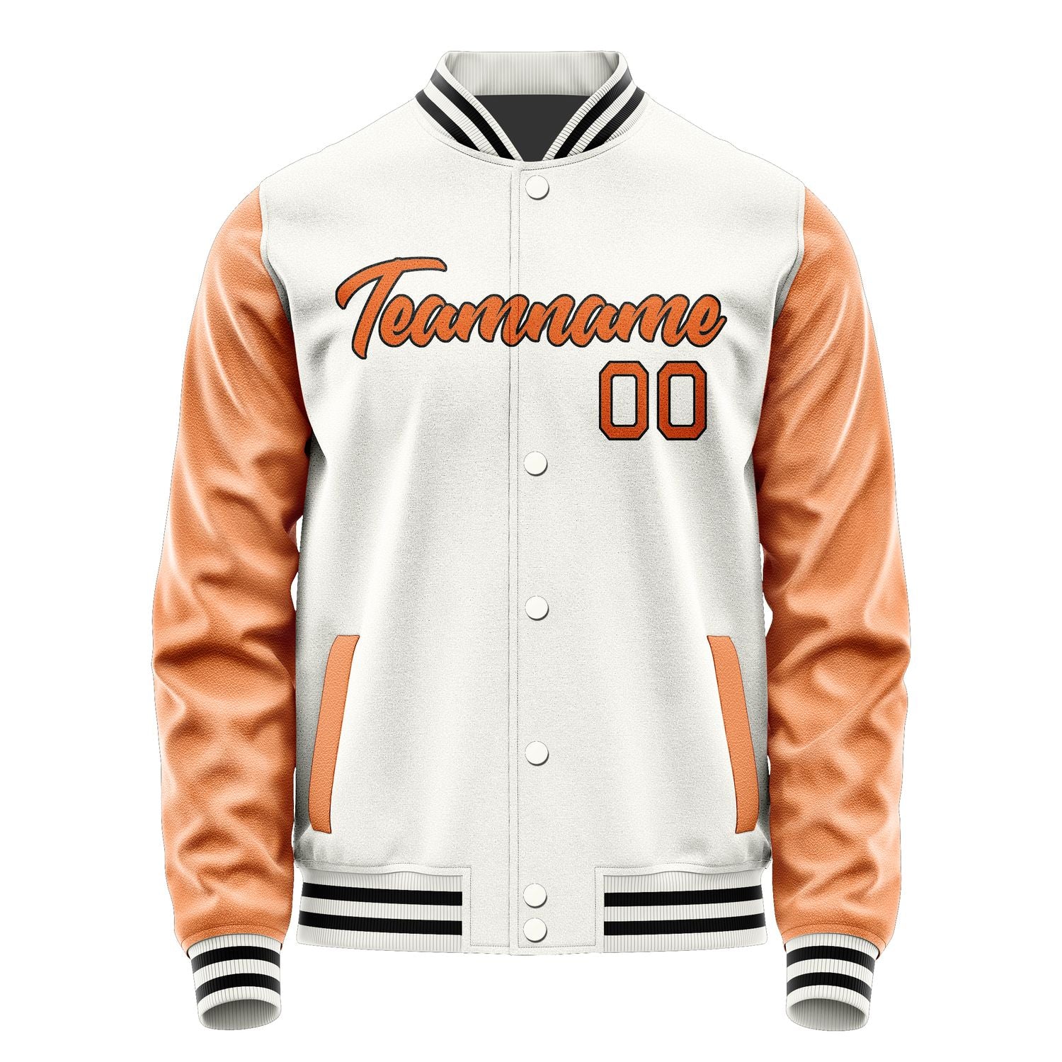 Maßgeschneidertes Weiß Orange Jacke Ja1818281817B21728