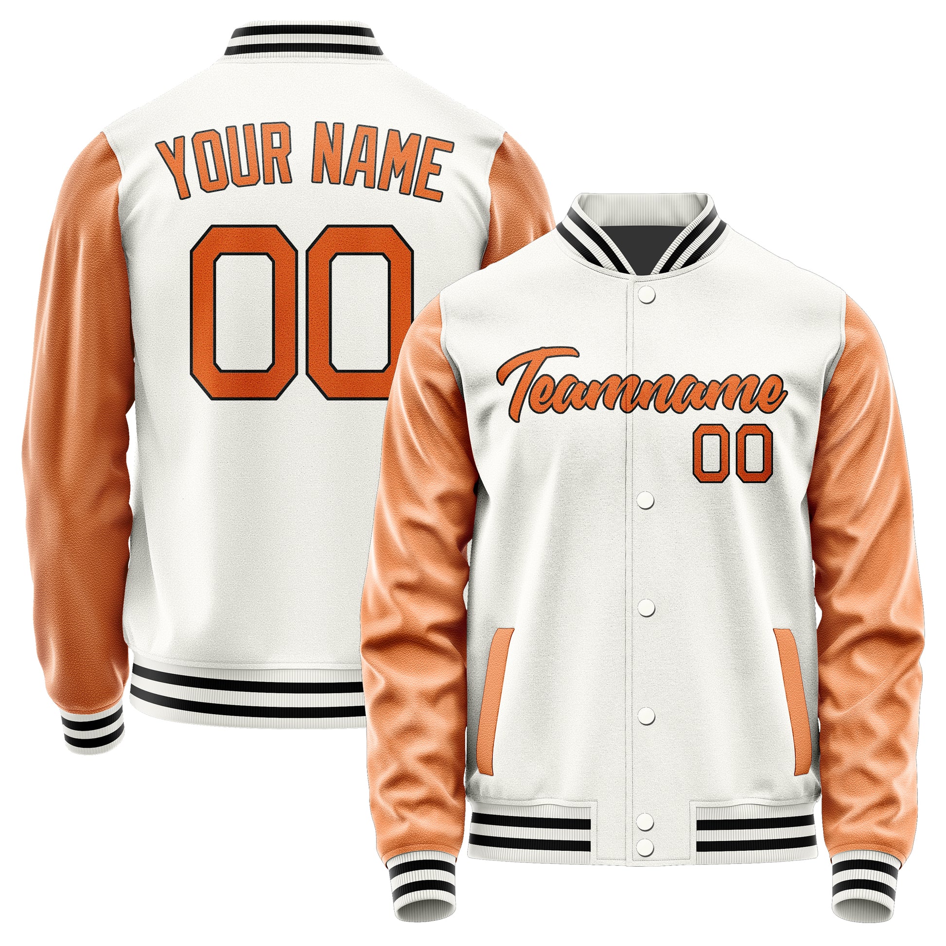 Maßgeschneidertes Weiß Orange Jacke Ja1818281817B21728