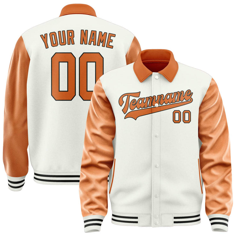 Maßgeschneidertes Weiß Orange Jacke JA181828181717282817