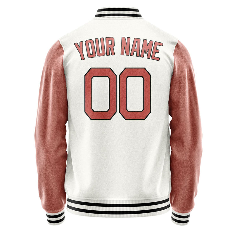 Maßgeschneidertes Weiß Kupferrose Jacke Ja1818291817B21729