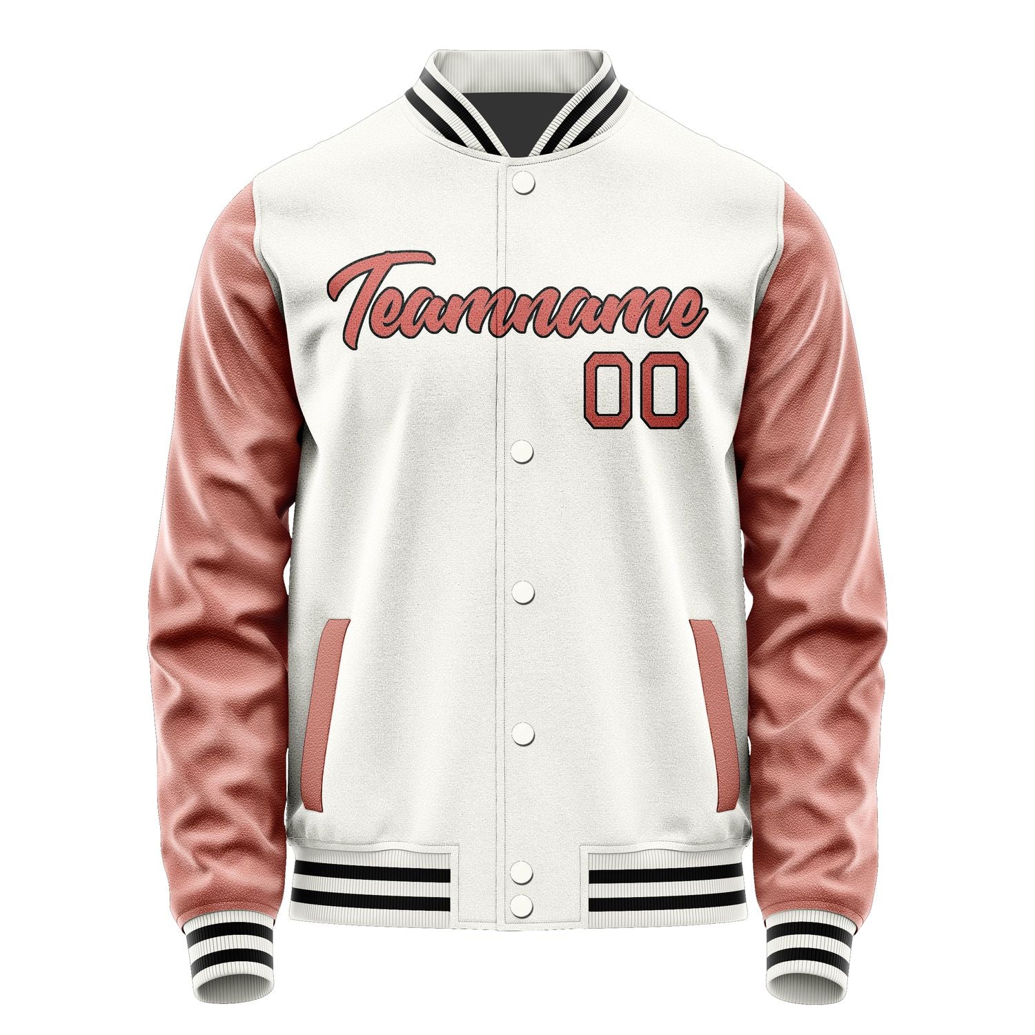Maßgeschneidertes Weiß Kupferrose Jacke Ja1818291817B21729