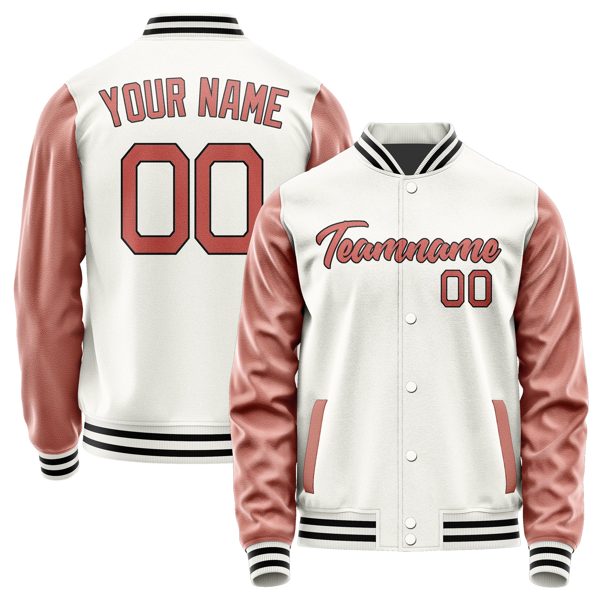 Maßgeschneidertes Weiß Kupferrose Jacke Ja1818291817B21729