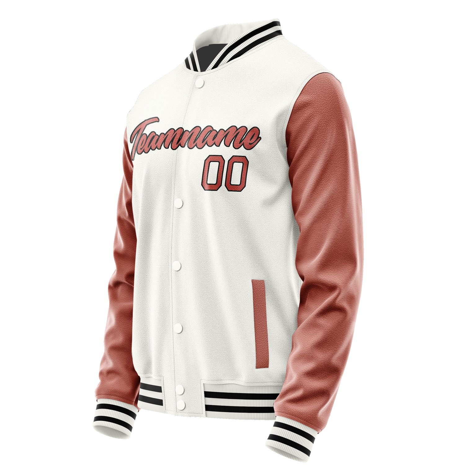 Maßgeschneidertes Weiß Kupferrose Jacke Ja1818291817B21729