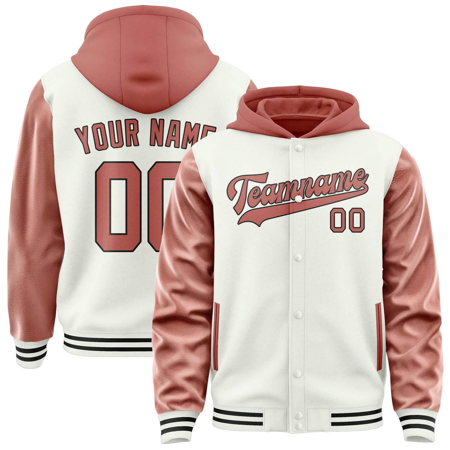 Maßgeschneidertes Weiß Kupferrose Jacke JA181829181717292917
