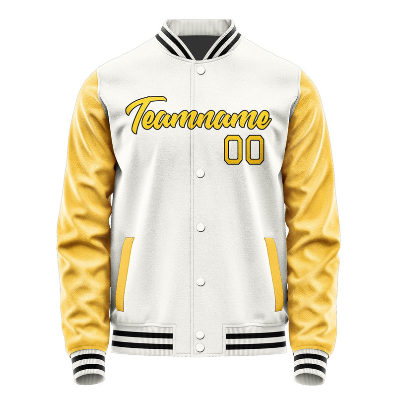 Maßgeschneidertes Weiß Gold Jacke Ja1818301817B21730