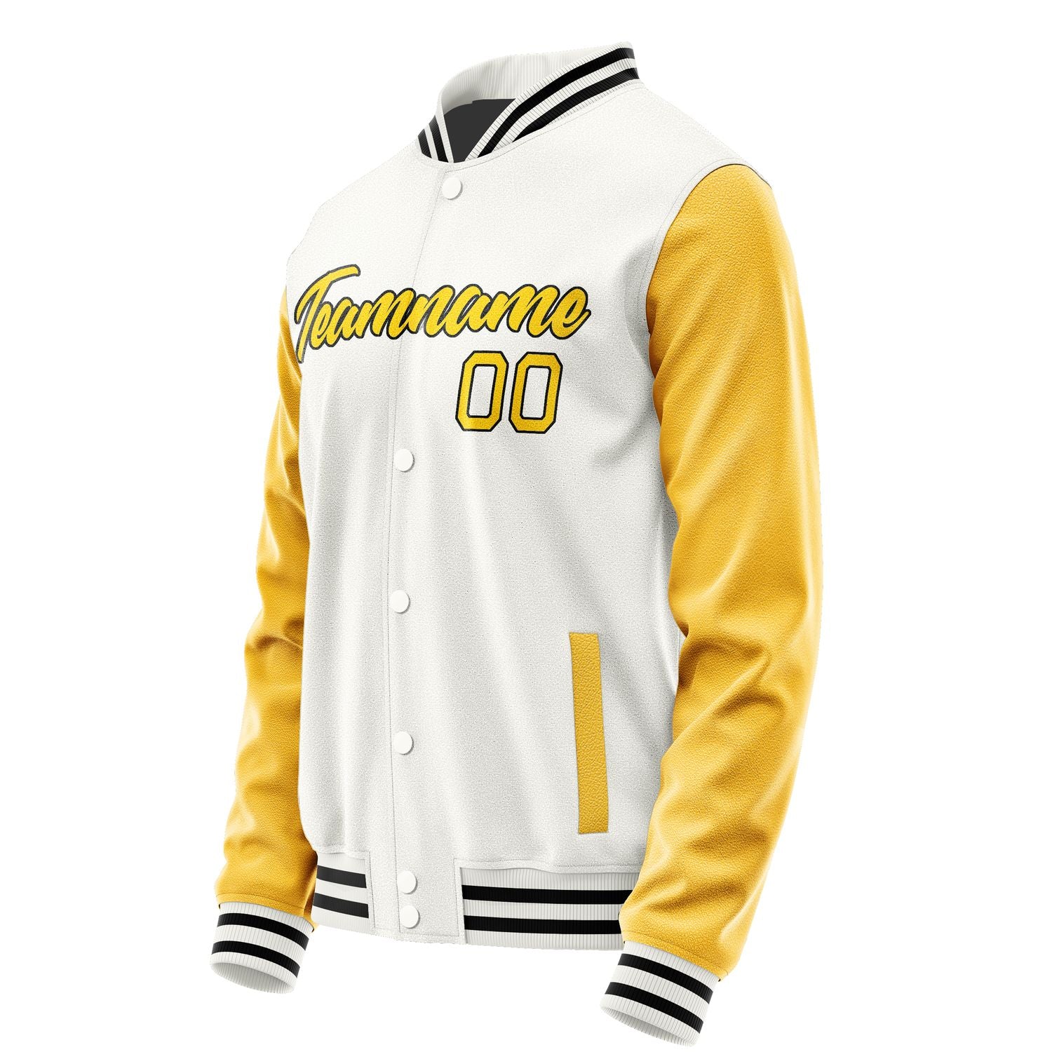 Maßgeschneidertes Weiß Gold Jacke Ja1818301817B21730