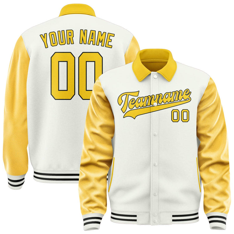 Maßgeschneidertes Weiß Gold Jacke JA181830181717303017