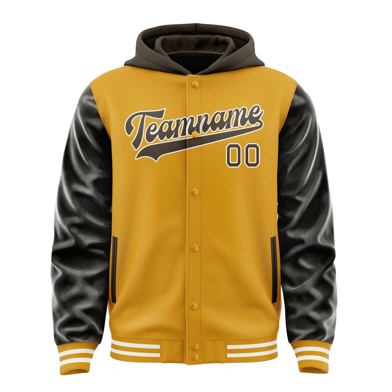 Maßgeschneidertes Gelb Braun Jacke
