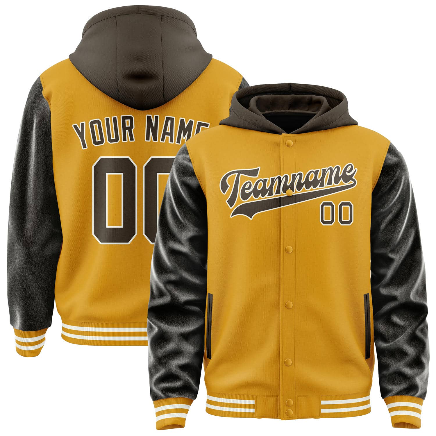 Maßgeschneidertes Gelb Braun Jacke JA191901191818010118