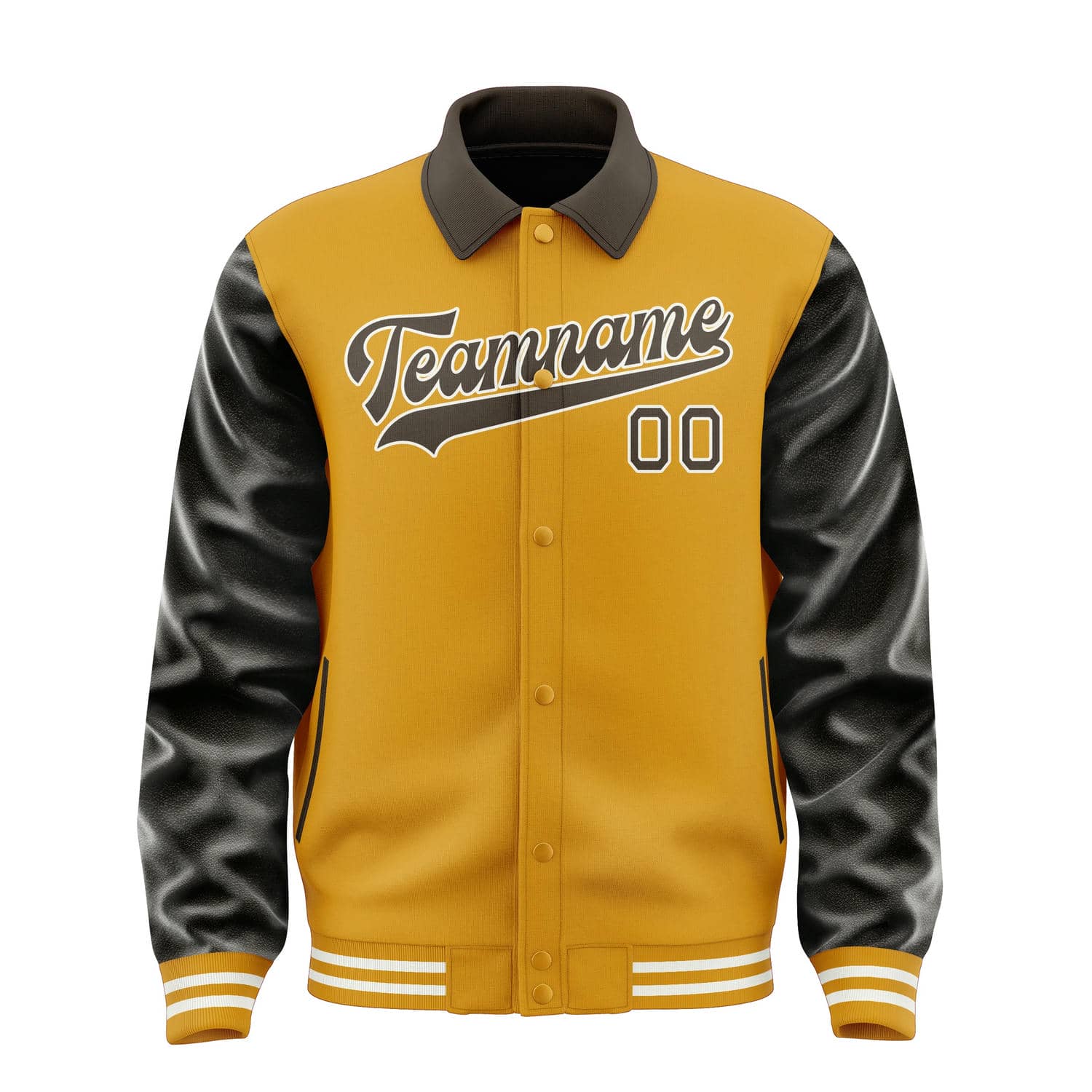 Maßgeschneidertes Gelb Braun Jacke