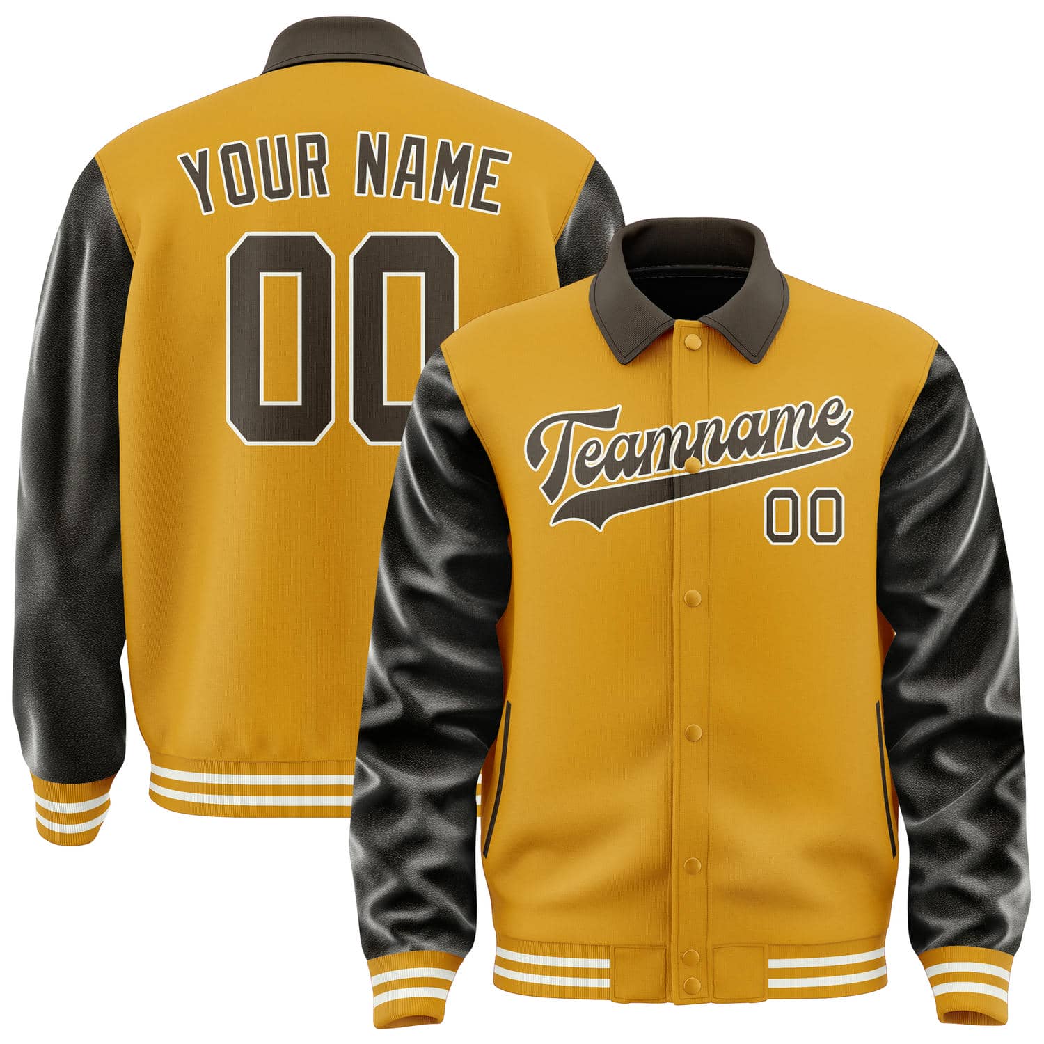 Maßgeschneidertes Gelb Braun Jacke JA191901191818010118