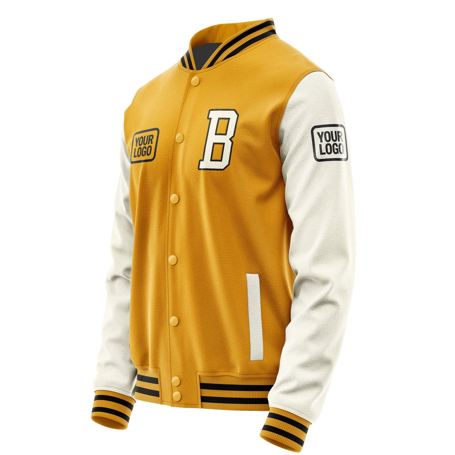 Maßgeschneidertes Gelb Beige Jacke JA191903191717030317