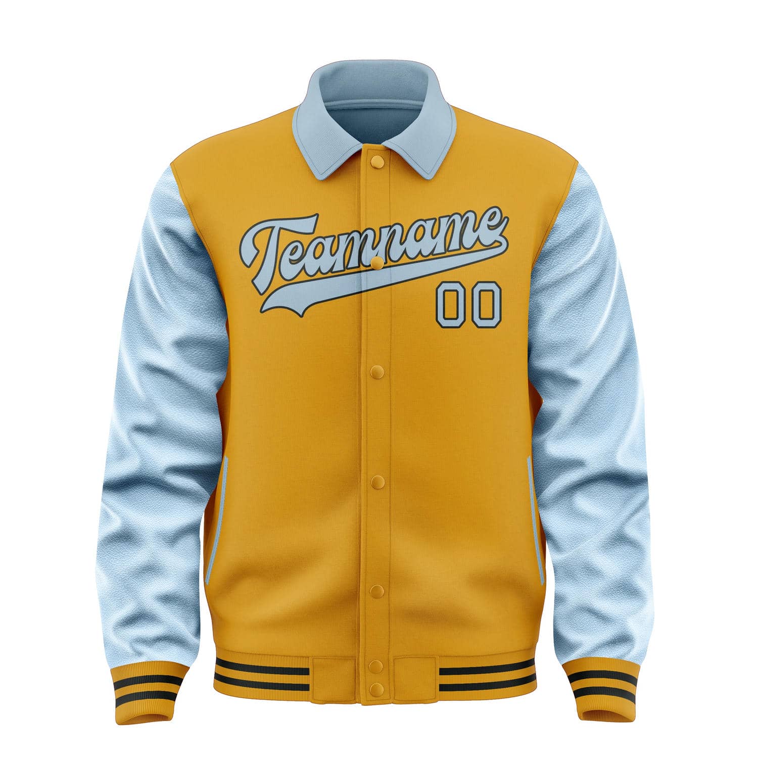 Maßgeschneidertes Gelb Hellblau Jacke