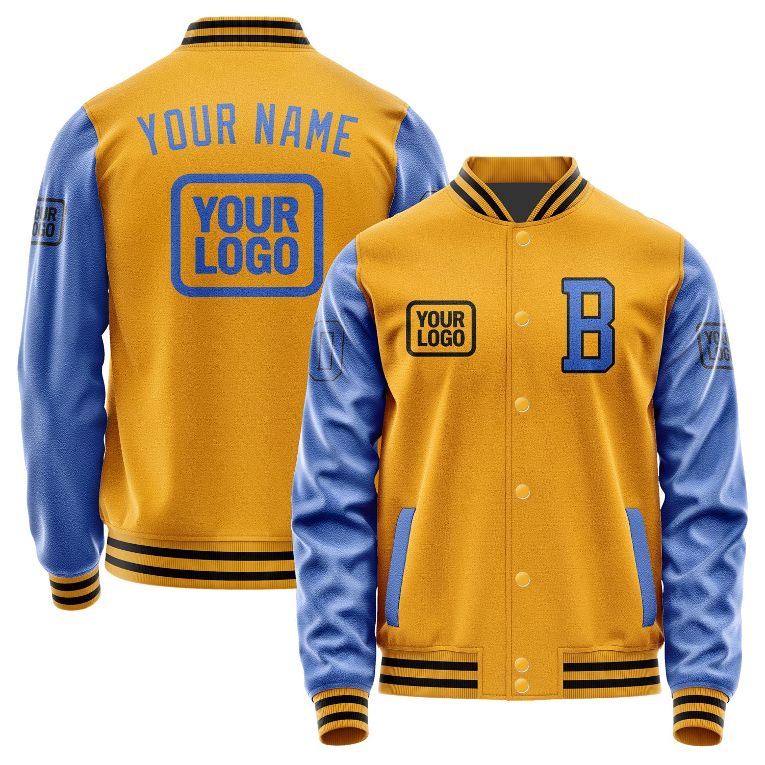 Maßgeschneidertes Gelb Himmelblau Jacke JA191909191717090917