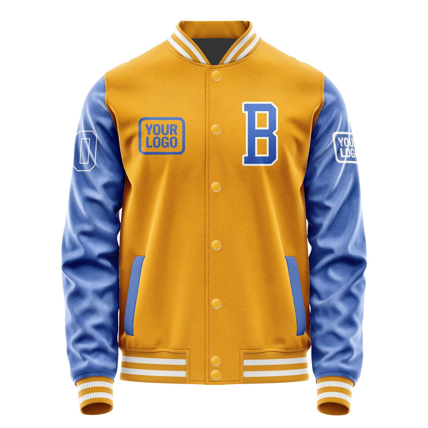 Maßgeschneidertes Gelb Himmelblau Jacke JA191909191818090918