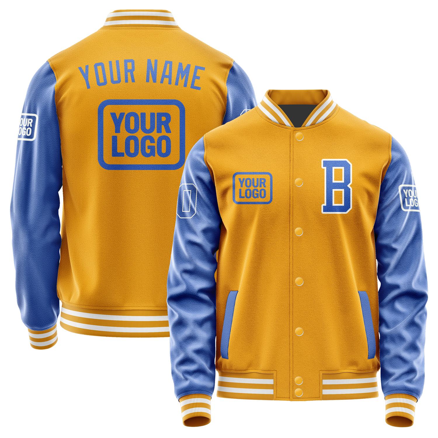 Maßgeschneidertes Gelb Himmelblau Jacke JA191909191818090918