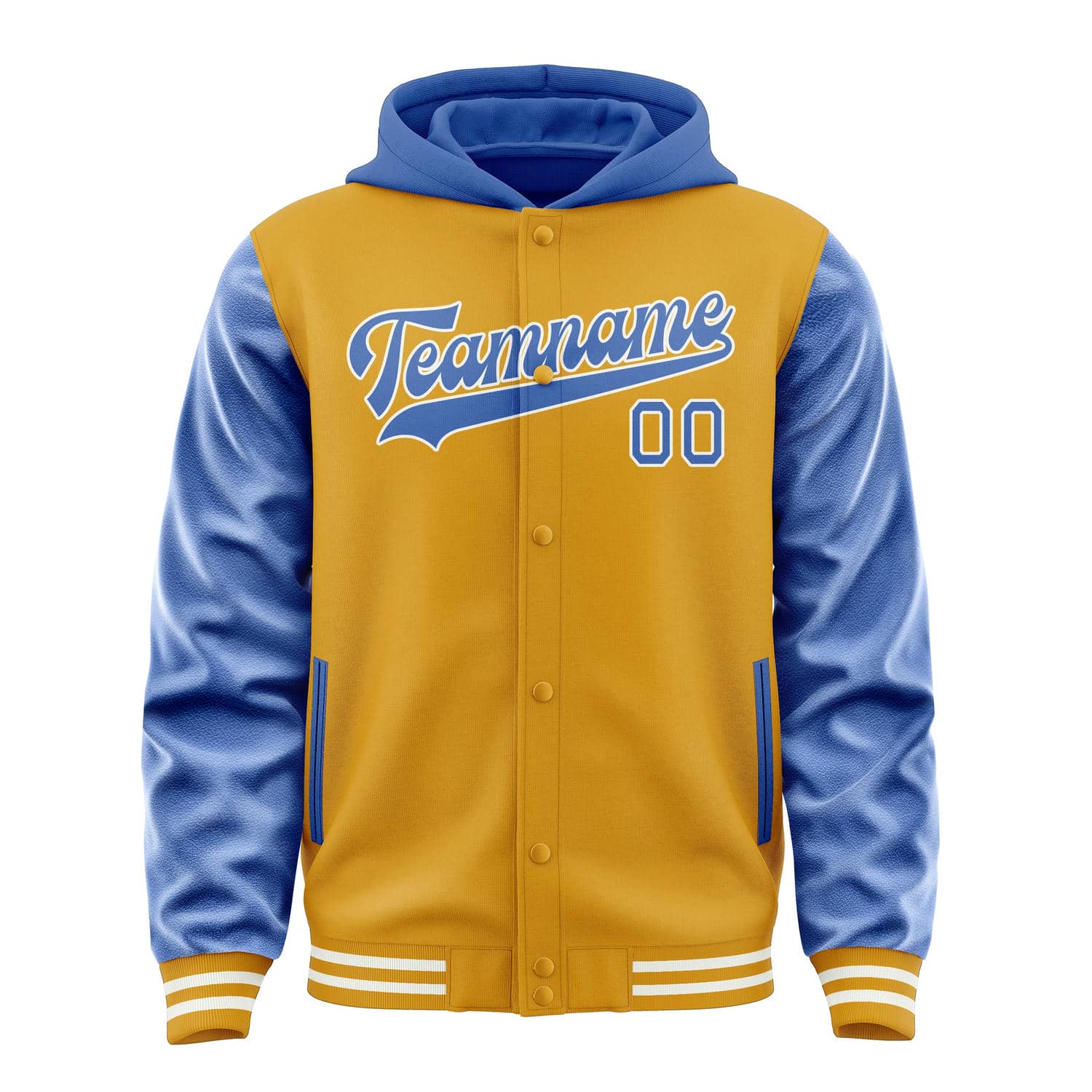 Maßgeschneidertes Gelb Himmelblau Jacke