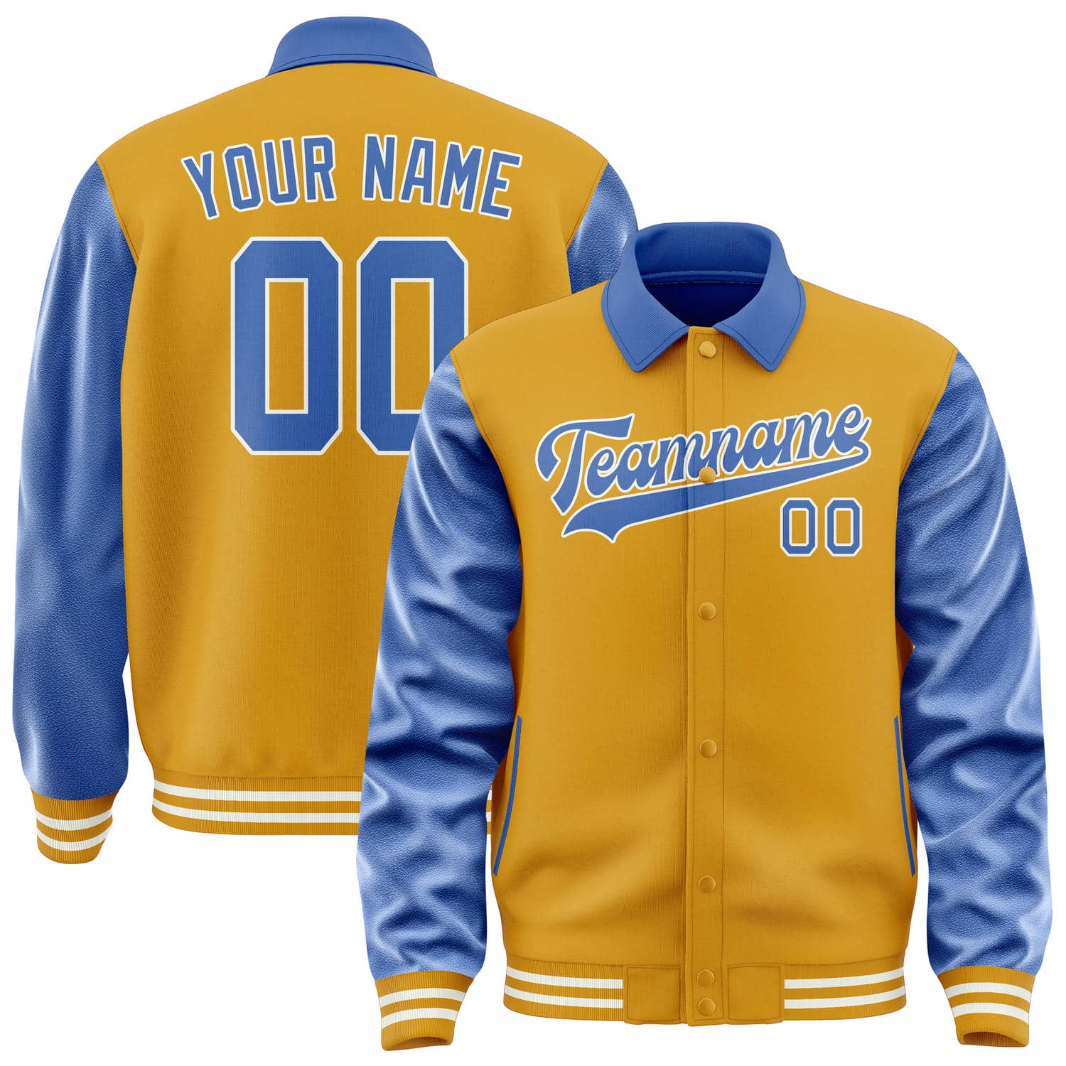 Maßgeschneidertes Gelb Himmelblau Jacke JA191909191818090918