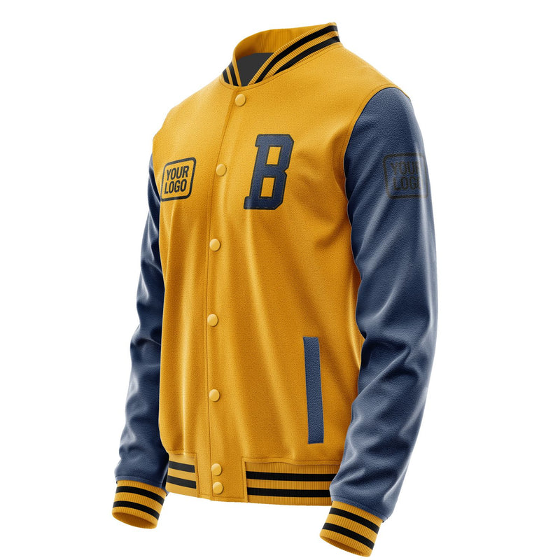 Maßgeschneidertes Gelb Marineblau Jacke JA191910191717101017