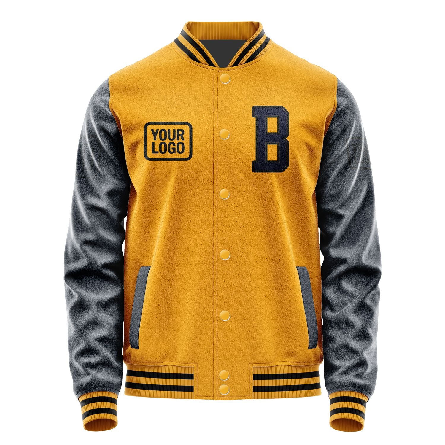 Maßgeschneidertes Gelb Stahlblau Jacke JA191911191717111117