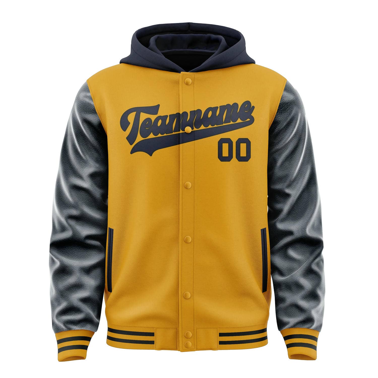 Maßgeschneidertes Gelb Stahlblau Jacke