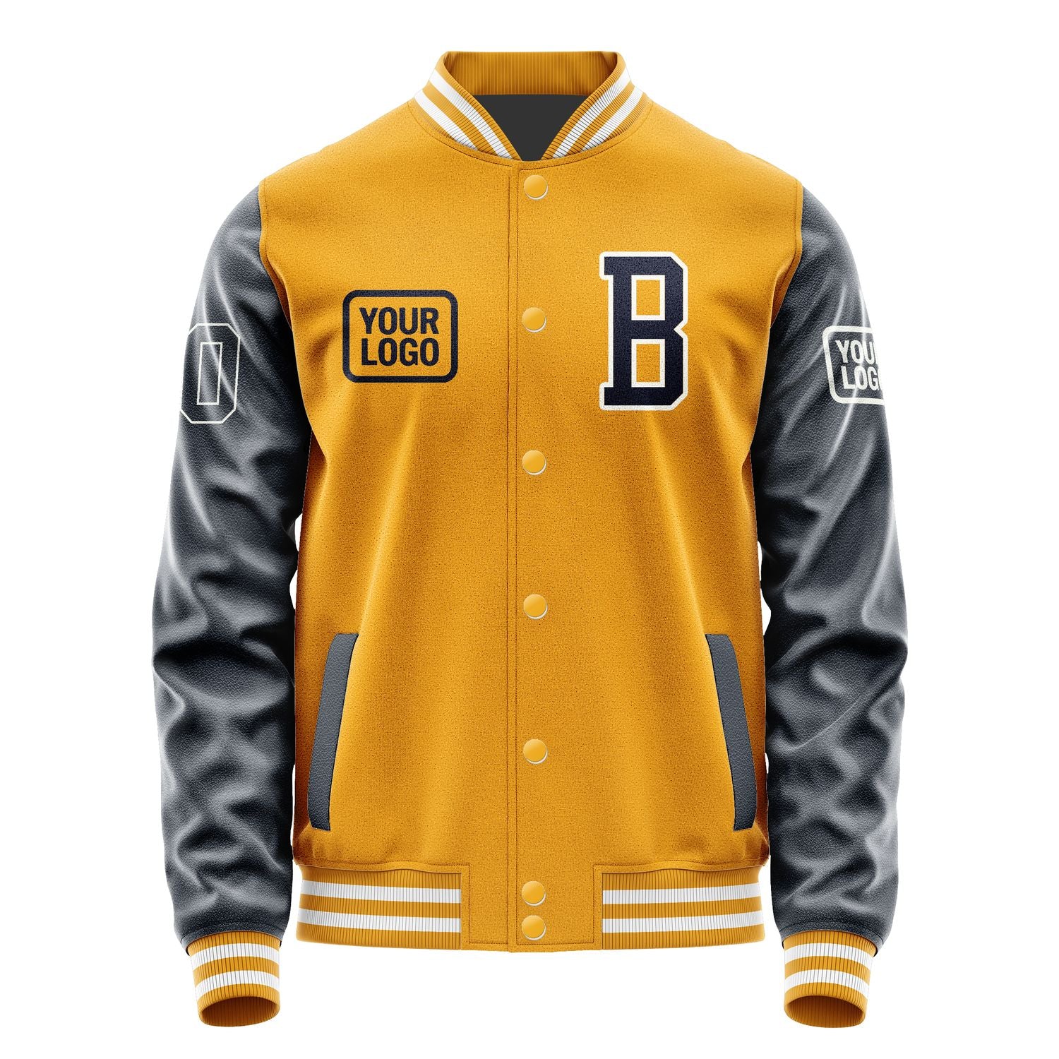 Maßgeschneidertes Gelb Stahlblau Jacke JA191911191818111118
