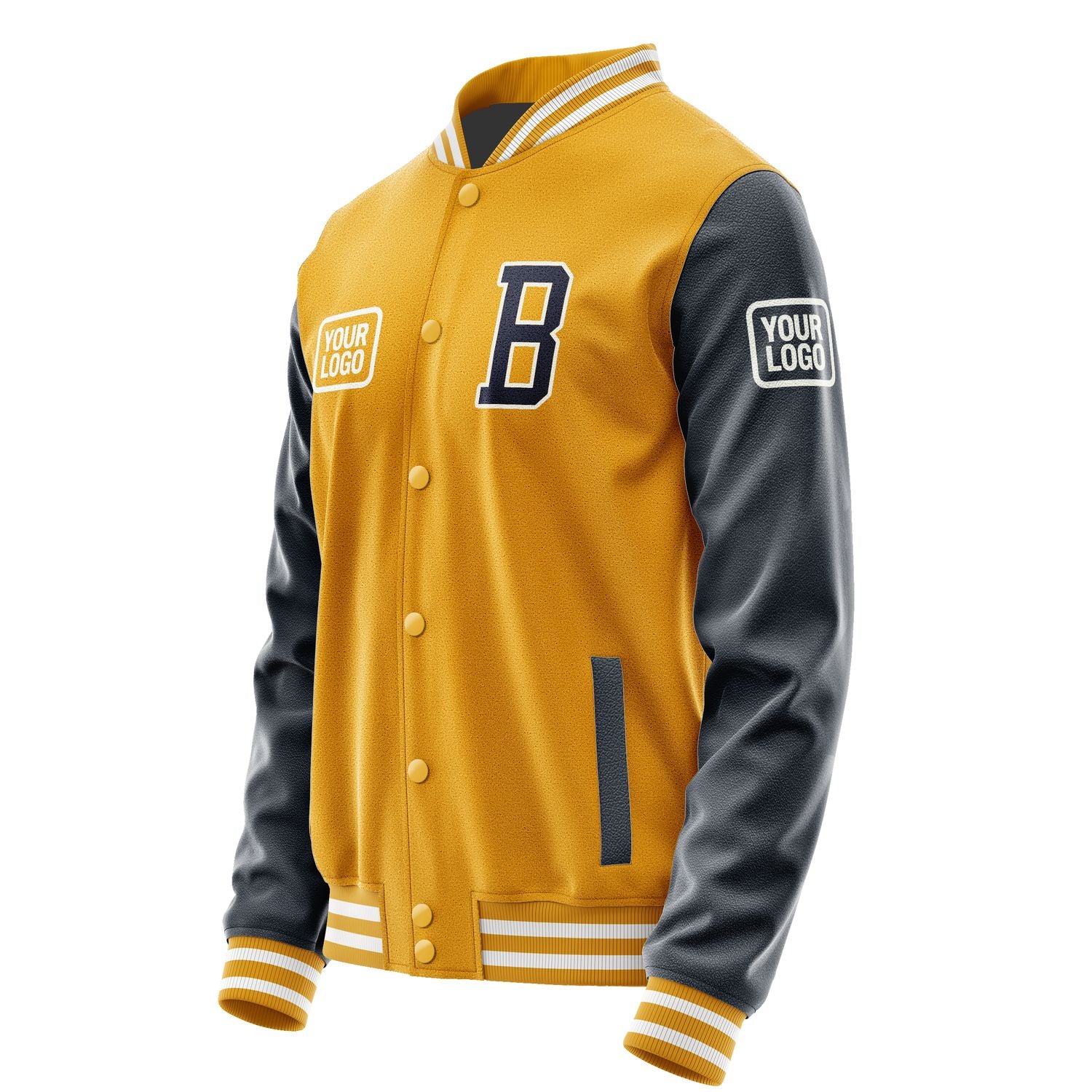 Maßgeschneidertes Gelb Stahlblau Jacke JA191911191818111118