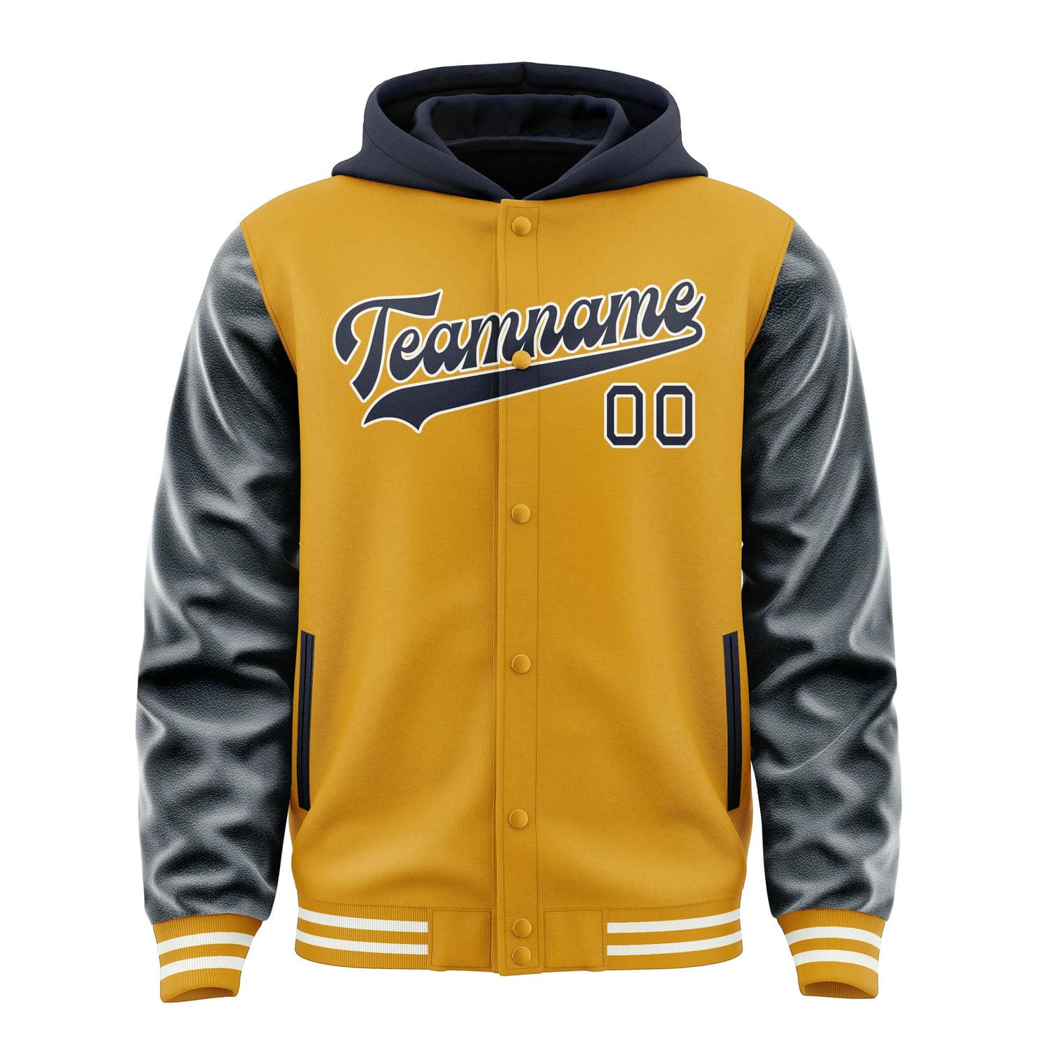 Maßgeschneidertes Gelb Stahlblau Jacke