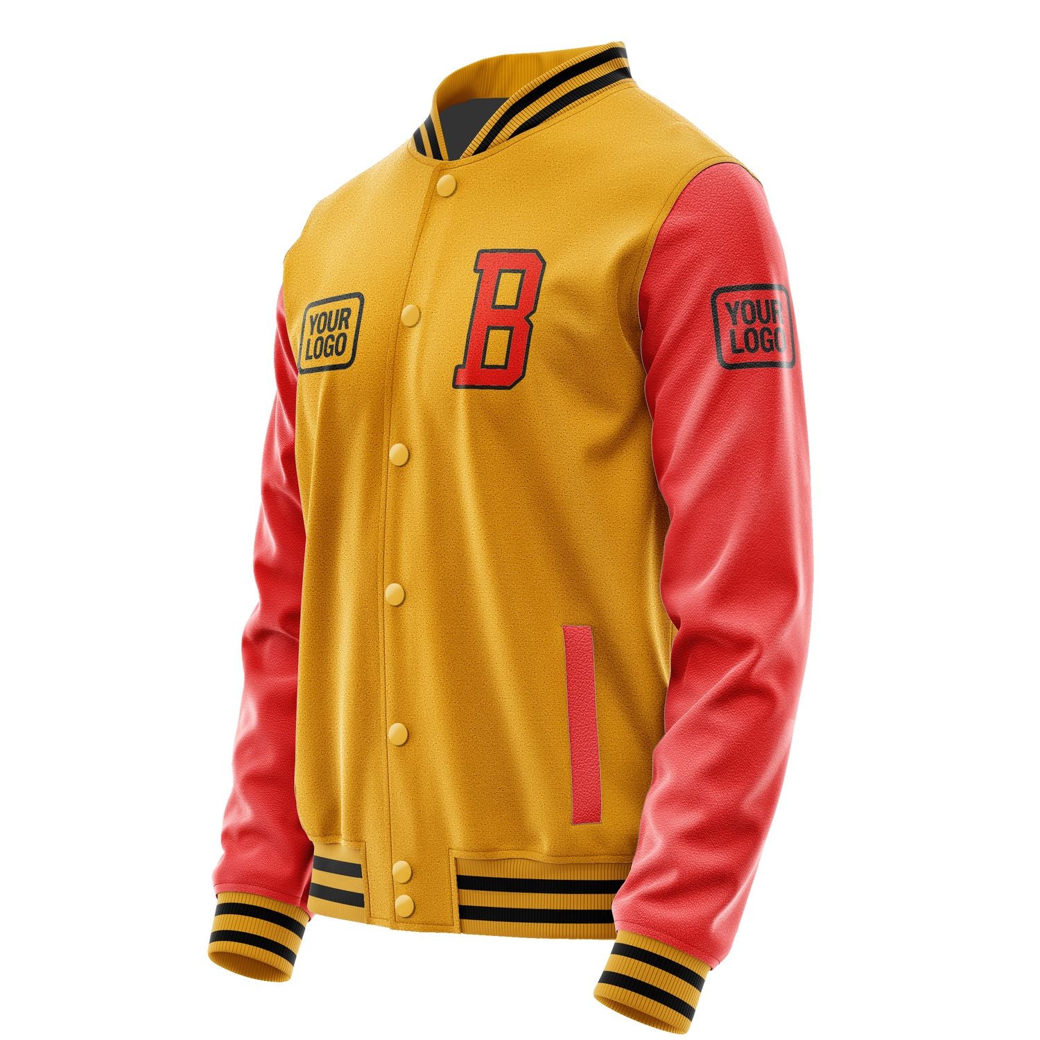 Maßgeschneidertes Gelb Orangerot Jacke JA191912191717121217