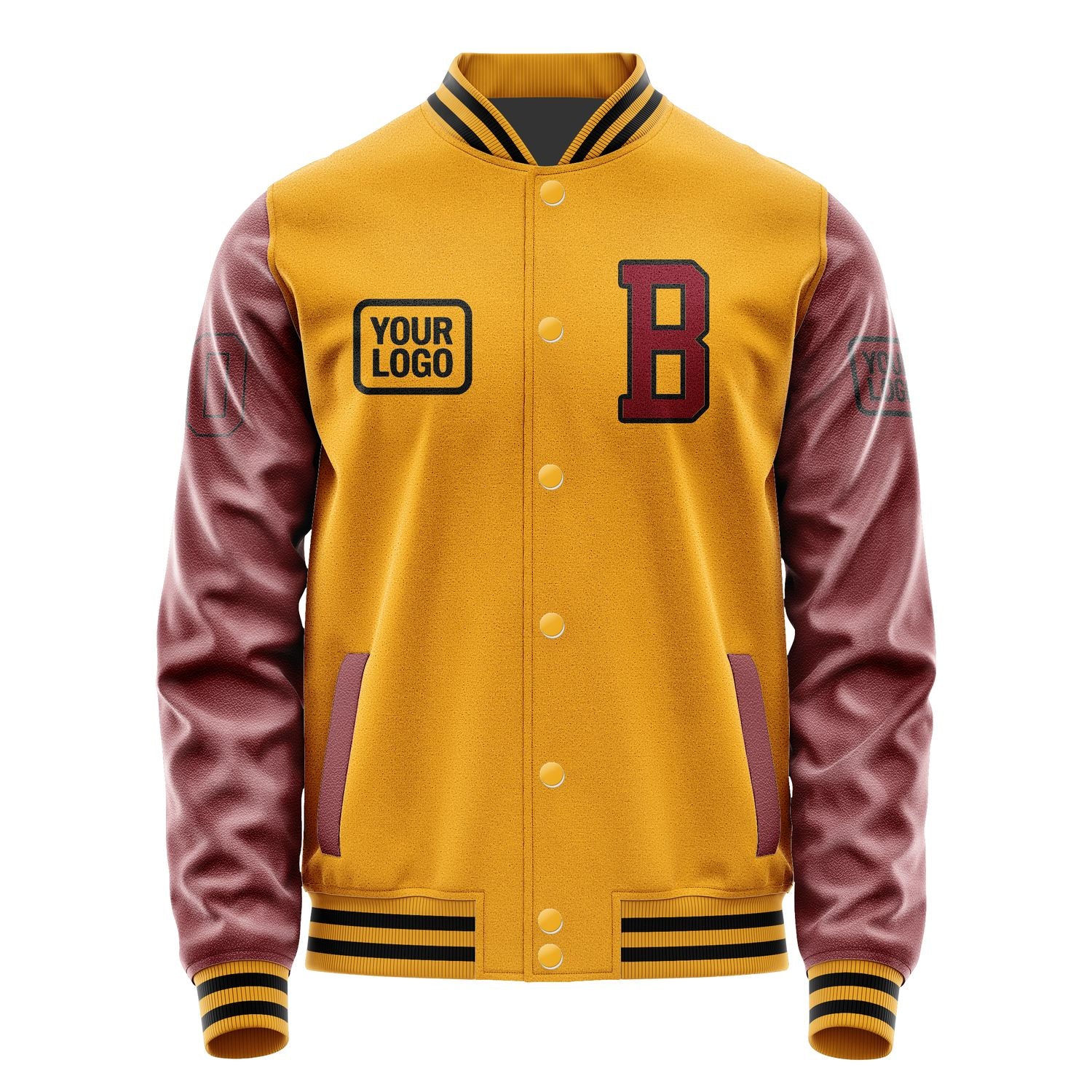 Maßgeschneidertes Gelb Karmesinrot Jacke JA191915191717151517